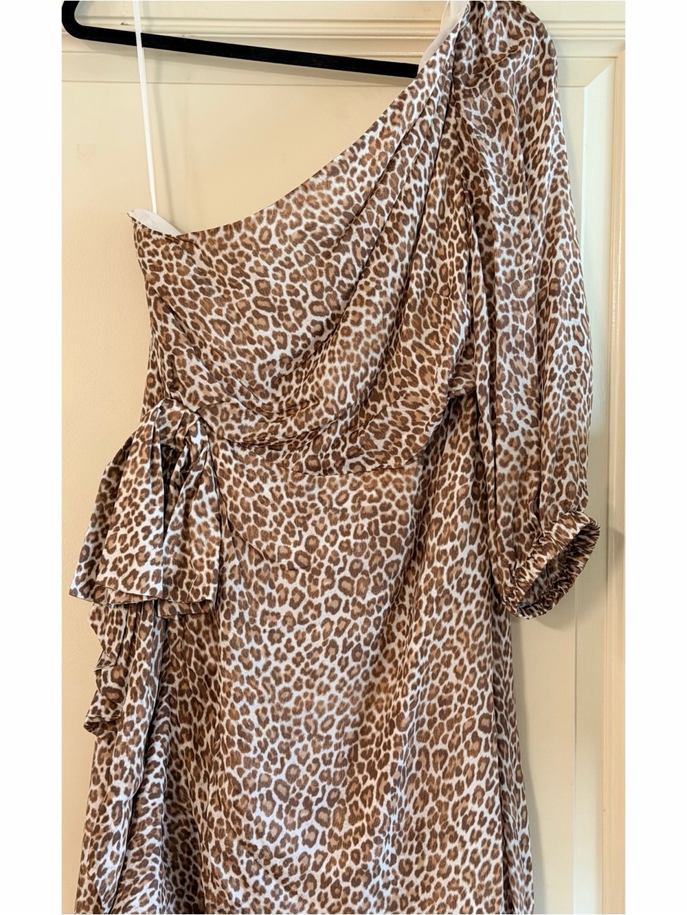 J. Crew Collection - One-Shoulder Dress in Brown Leopard Print - Picture 8 of 10